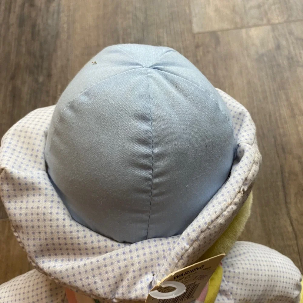 Vintage Well-Made Toy Corp Yellow Duckling Plush‎ Patchwork Overalls Hat Easter